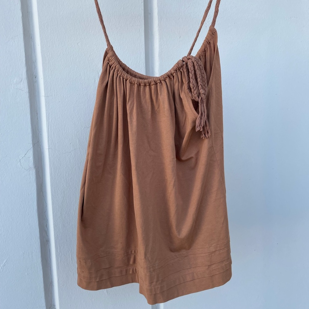 Theory light brown tank top size M
